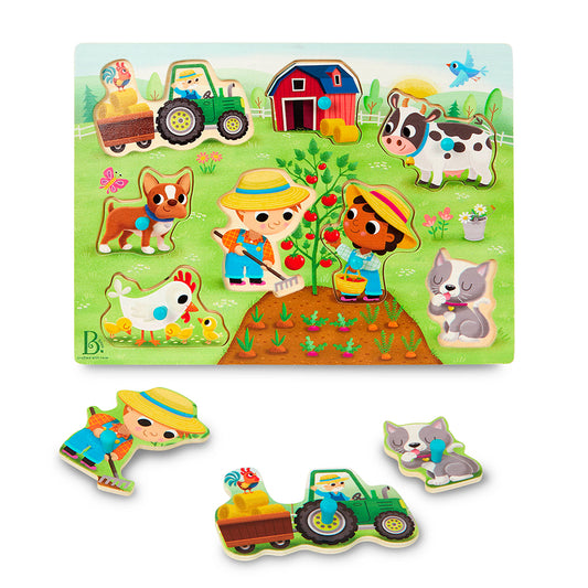 B.WOODY PEG PUZZLE FARMYARD