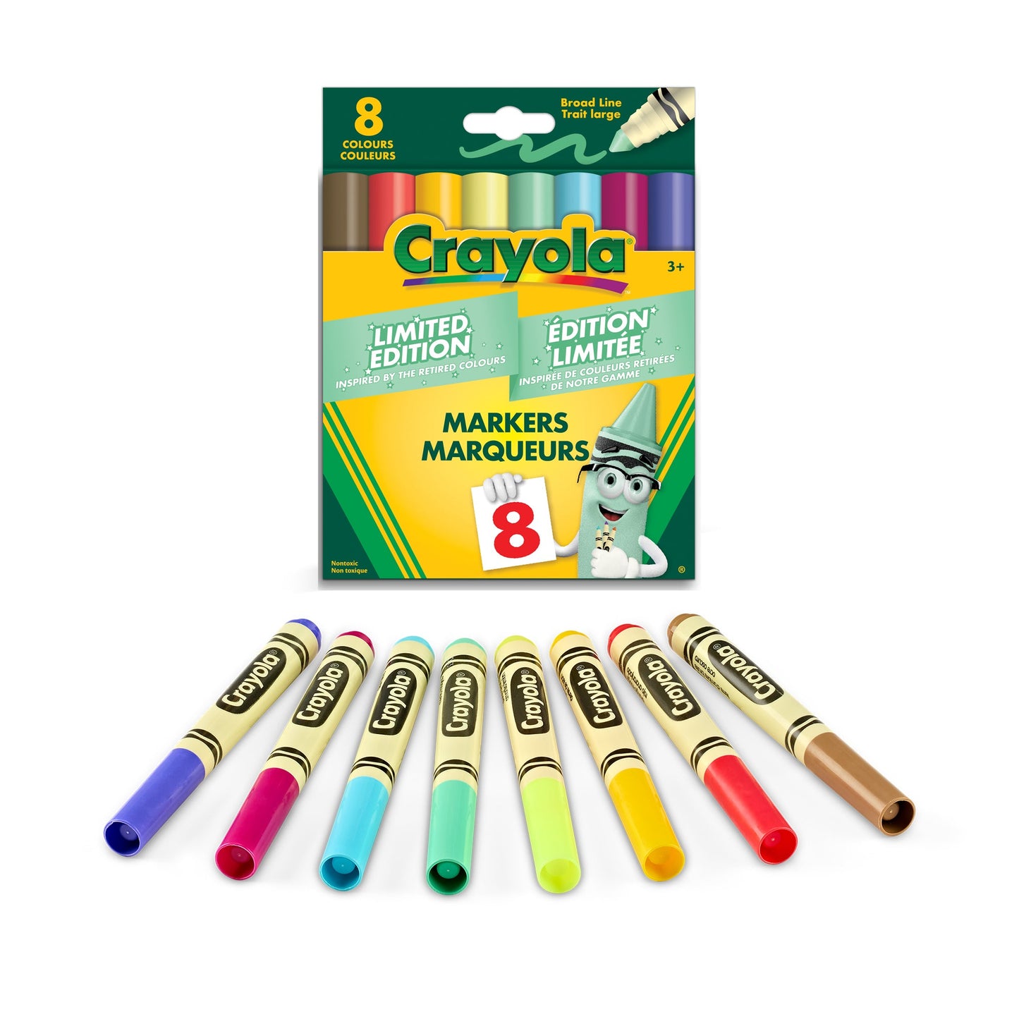 CRAYOLA MARKERS 8 PC RETIRED