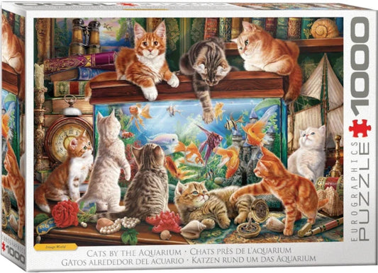 EURO 1000 PC CATS BY THE AQUARIUM