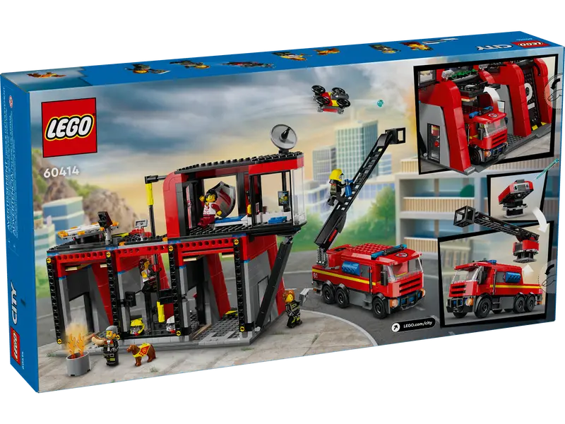 LEGO CITY FIRE STATION WITH FIRE TRUCK