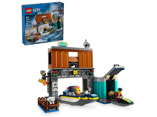 LEGO CITY POLICE SPEEDBOAT & CROOK'S HIDEOUT