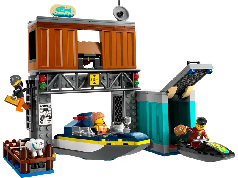 LEGO CITY POLICE SPEEDBOAT & CROOK'S HIDEOUT