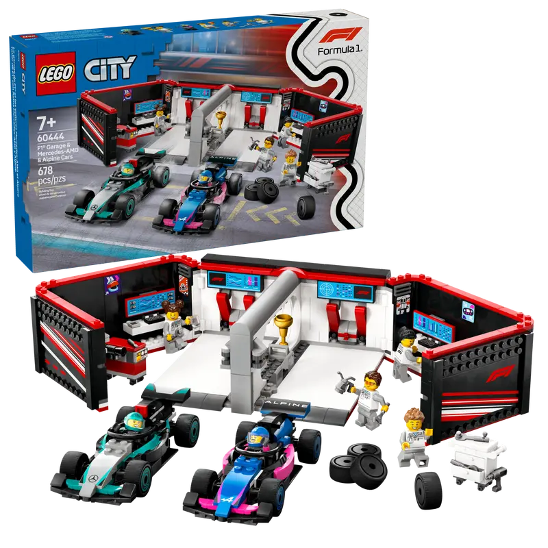 LEGO CITY F1 GARAGE & MERCEDES-AMG & ALPINE CARS