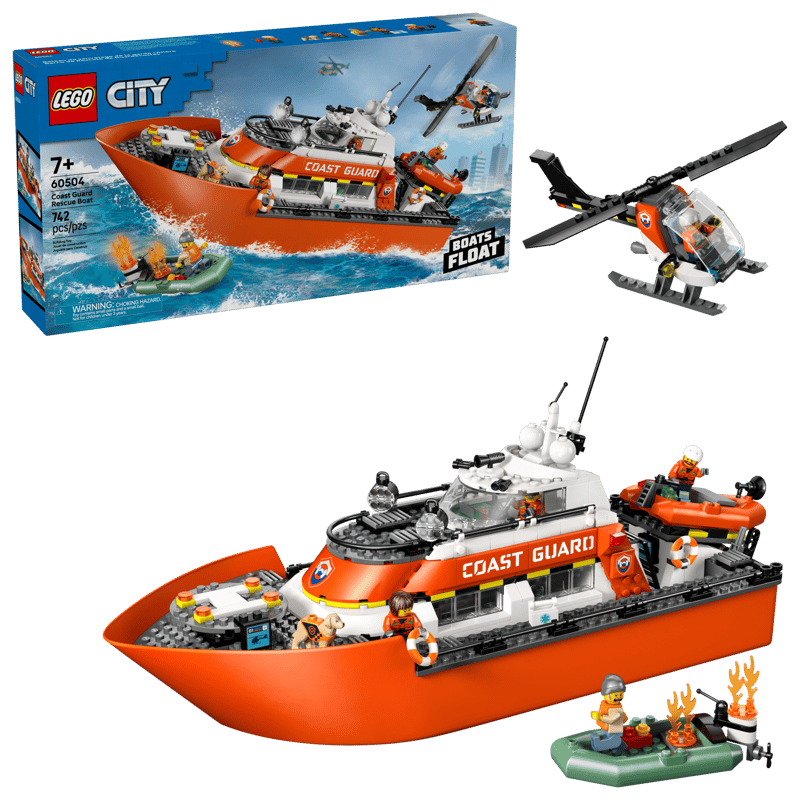 LEGO CITY COAST GUARD RESCUE BOAT & HELLICOPTER