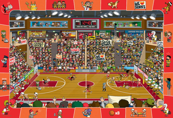 EURO SPOT & FIND-100 PC BASKETBALL
