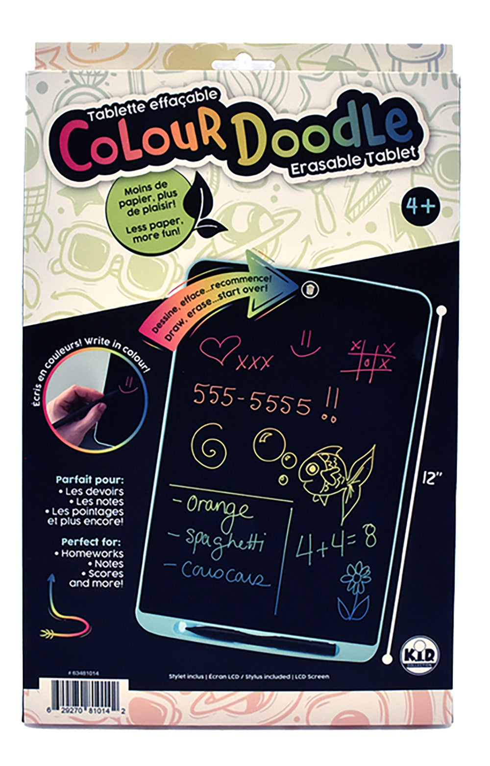 COLOUR DOODLE ERASEABLE TABLET