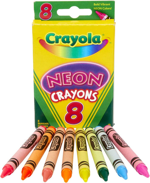 CRAYOLA NEON CRAYONS - 8 PACK