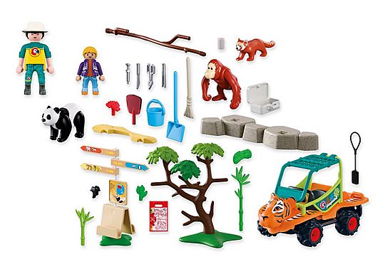 PLAYMOBIL ZOO ZOOKEEPER WITH VEHICLE