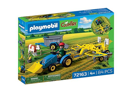 PLAYMOBIL COUNTRY TRACTOR WITH HAY SWATHER