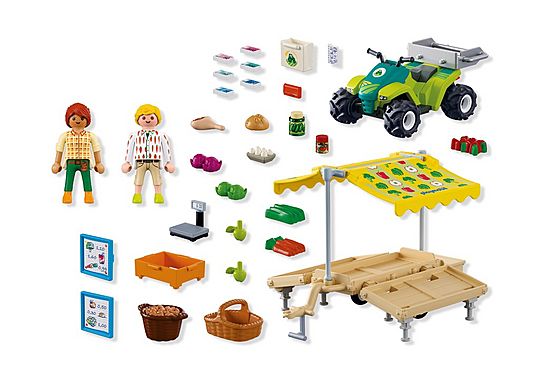 PLAYMOBIL COUNTRY FARM STAND WITH QUAD