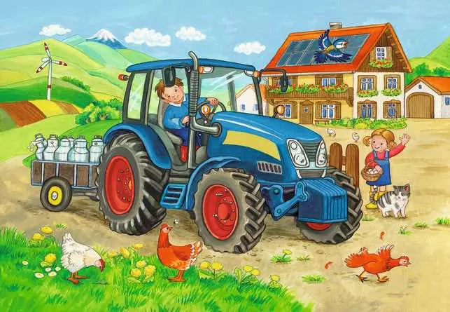 RAVENSBURGER 2 X 24 PC FARM & CONSTRUCTION