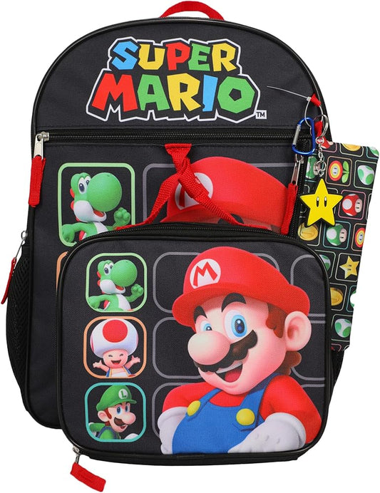 SUPER MARIO 5-PC BACKPACK SET