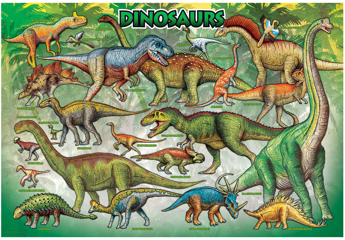 EURO LUNCH BAG PUZZLE-100 PC DINOSAURS