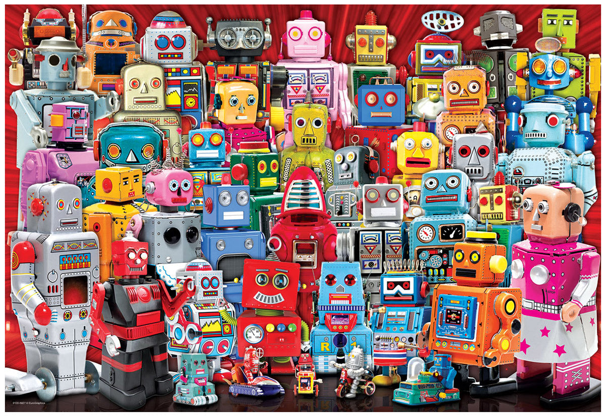 EURO LUNCH BAG PUZZLE-100 PC ROBOTS