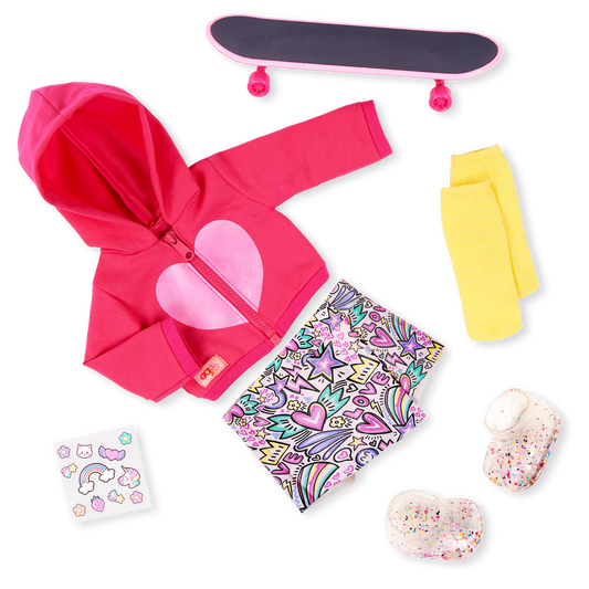 OUR GENERATION SKATE INTO FUN OUTFIT