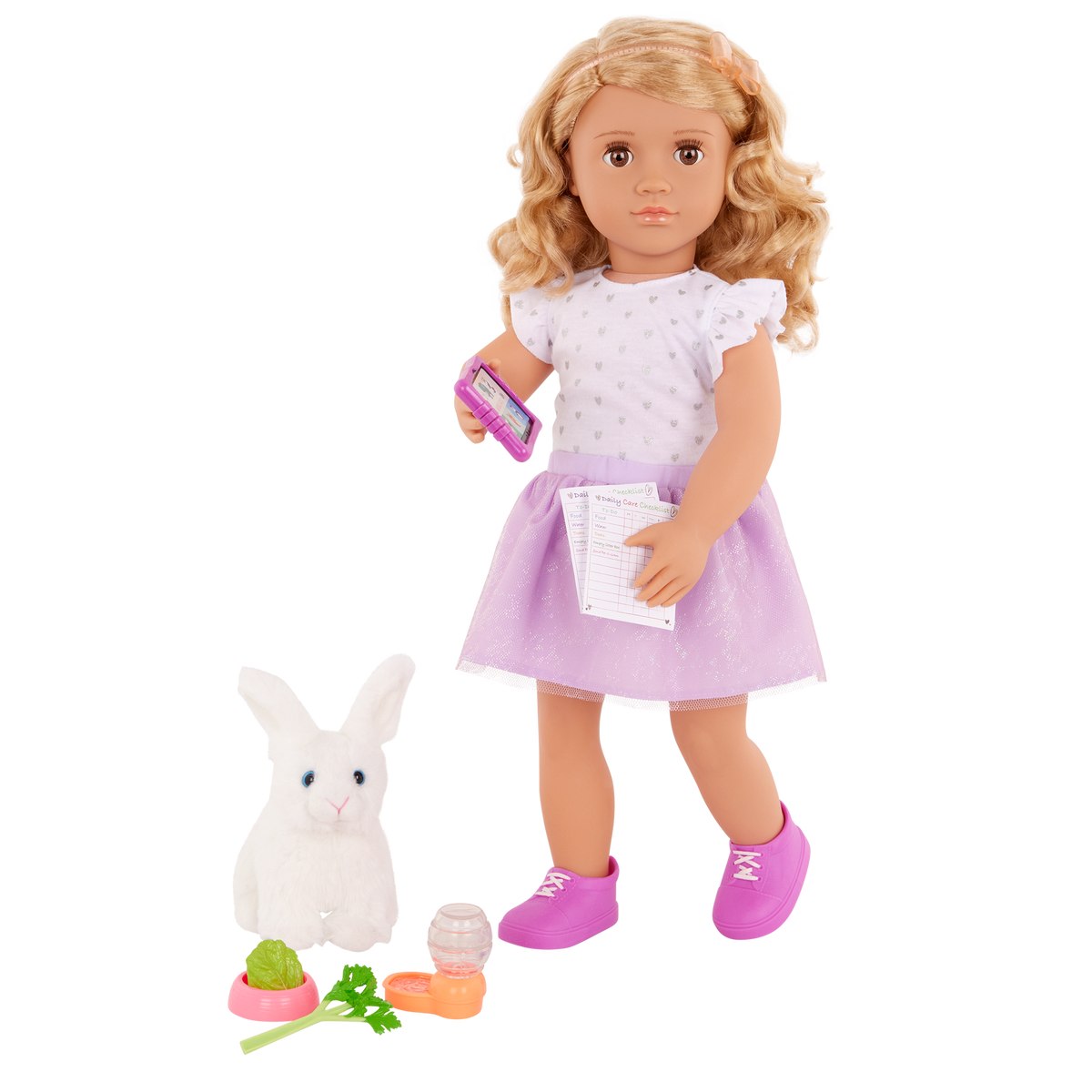 OUR GENERATION TABBY W/ PET BUNNY