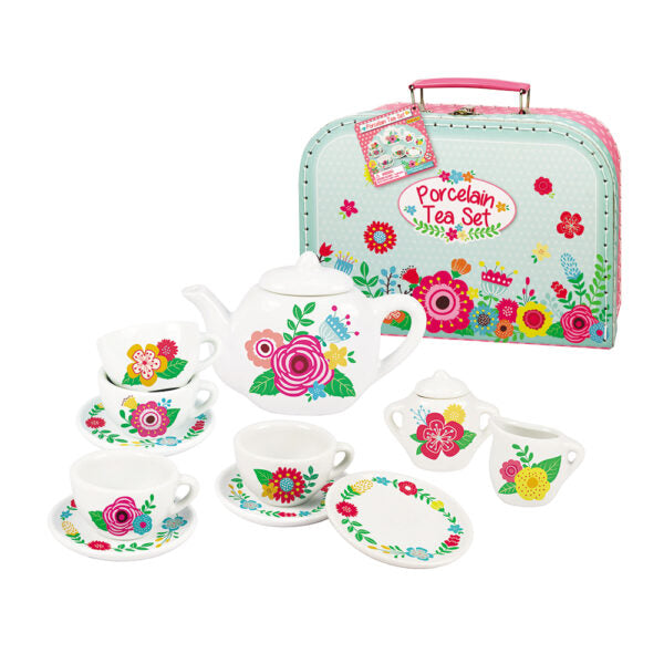 FLORAL PORCELAIN TEA SET