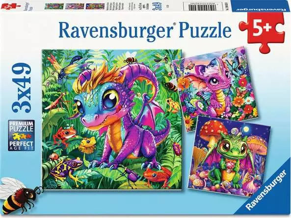 RAVENSBURGER 3 X 49 PC BABY GARDEN DRAGONS