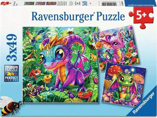 RAVENSBURGER 3 X 49 PC BABY GARDEN DRAGONS