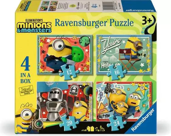 RAVENSBURGER 4 PUZZLES IN A BOX MINIONS
