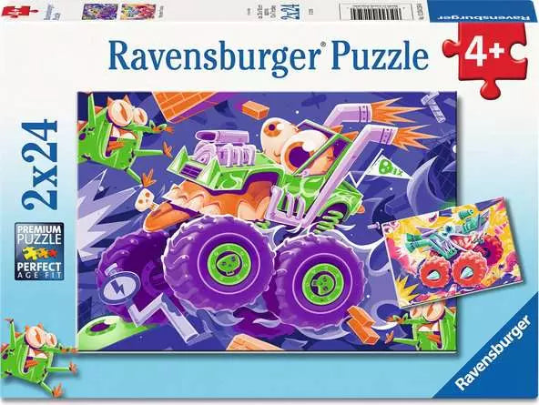 RAVENSBURGER 2 X 24 PC MONSTER TRUCKS
