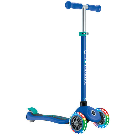 GLOBBER PRIMO FOLDABLE SCOOTER - NAVY BLUE & EMERALD GREEN