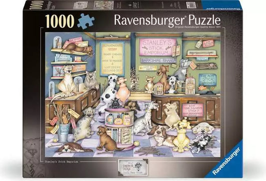 RAVENSBURG 1000 PC DAPPER DOGS: STANLEY'S STICK EMPORIUM