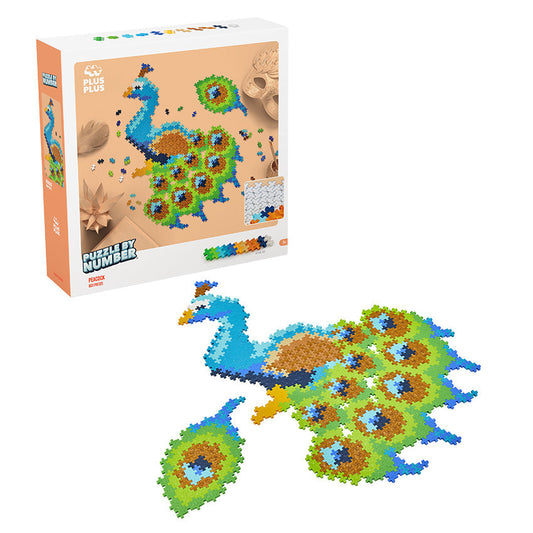 PLUS-PLUS PUZZLE BY NUMBER PEACOCK