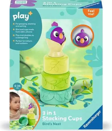 RAVENSBURG PLAY 3-IN-1 STACKING CUPS: BIRD'S NEST