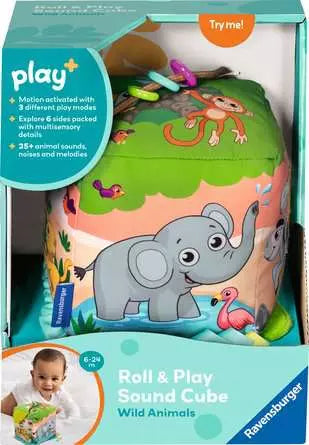 RAVENSBURGER PLAY ROLL & PLAY SOUND CUBE WILD ANIMALS