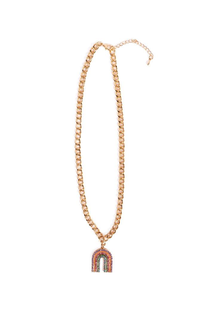 OVER THE RHINESTONE NECKLACE