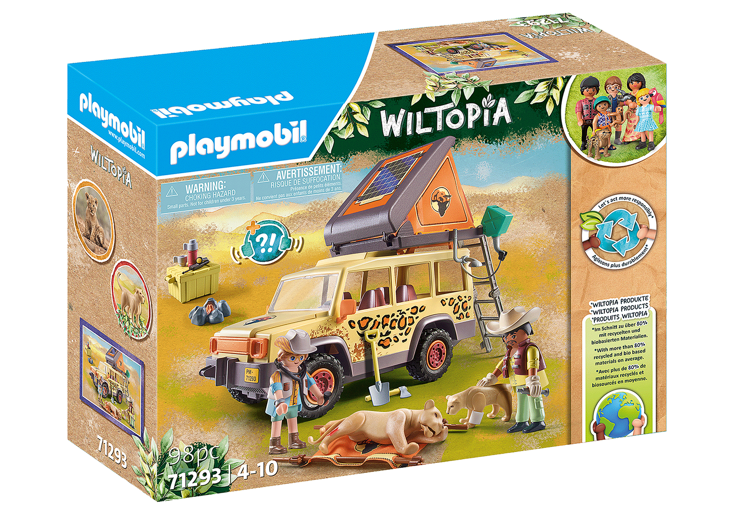 PLAYMOBIL WILTOPIA CROSS-COUNTRY VEHICLE W/ LIONS