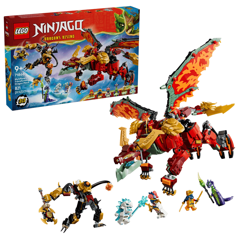 LEGO NINJAGO WYLDFYRE'S TRANSFORMING DRAGON MECH