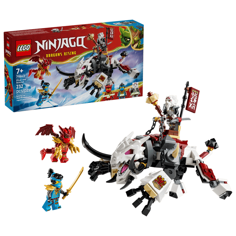 LEGO NINJAGO ZILVAR AND GRIMTAK THE DRAGON BEAST
