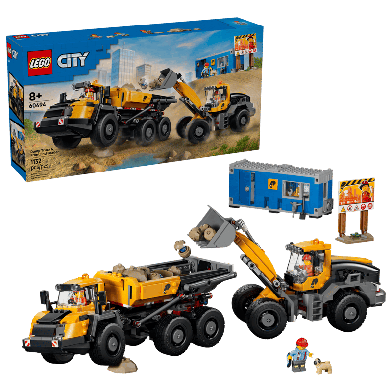 LEGO CITY DUMP TRUCK & FRONT END LOADER