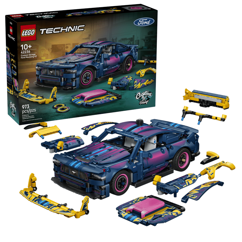 LEGO TECHNIC CUSTOM GARAGE FORD MUSTANG GT