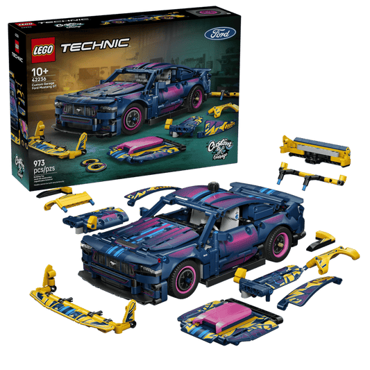 LEGO TECHNIC CUSTOM GARAGE FORD MUSTANG GT
