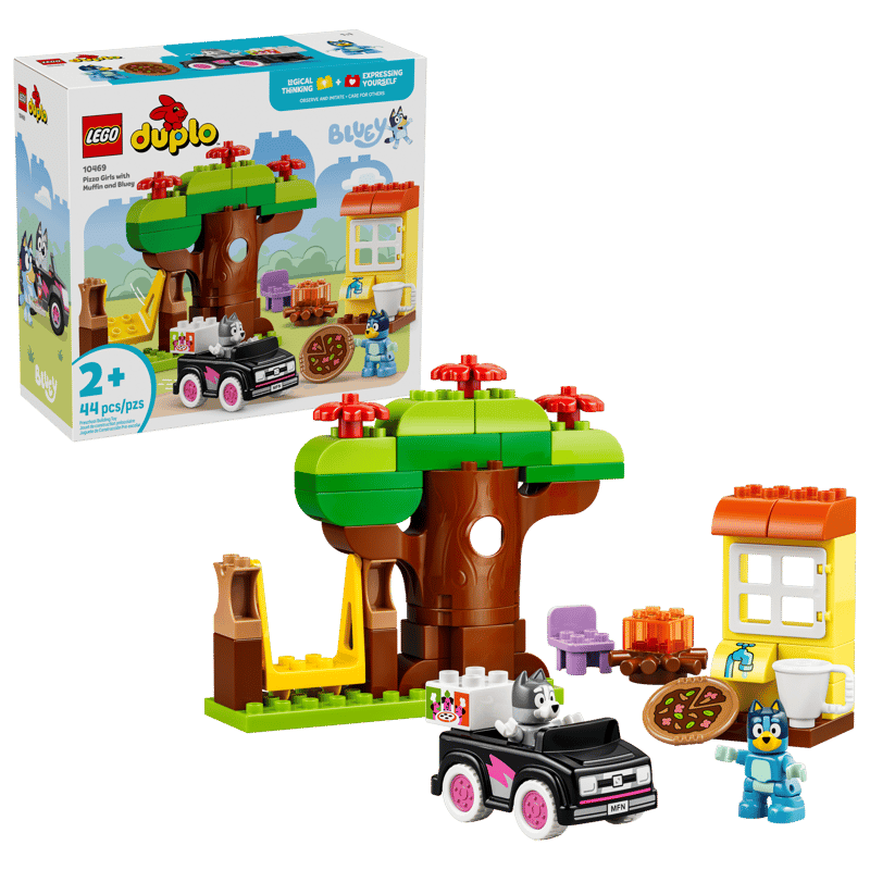 LEGO DUPLO PIZZA GIRLS W/ MUFFIN & BLUEY