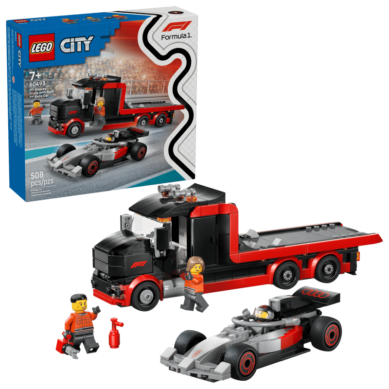 LEGO CITY F1 DISPLAY TRUCK WITH AUDI F1 RACE CAR