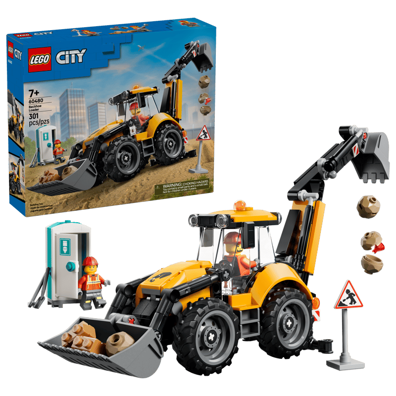 LEGO CITY YELLOW BACKHOE LOADER