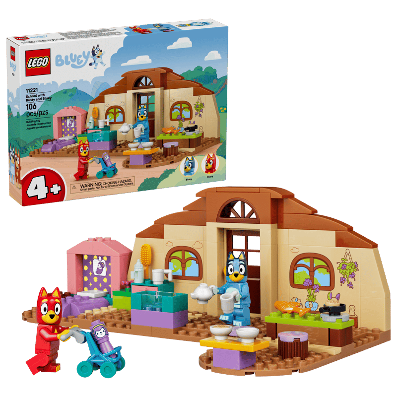 LEGO BLUEY SCHOOL W/ RUSTY & BLUEY