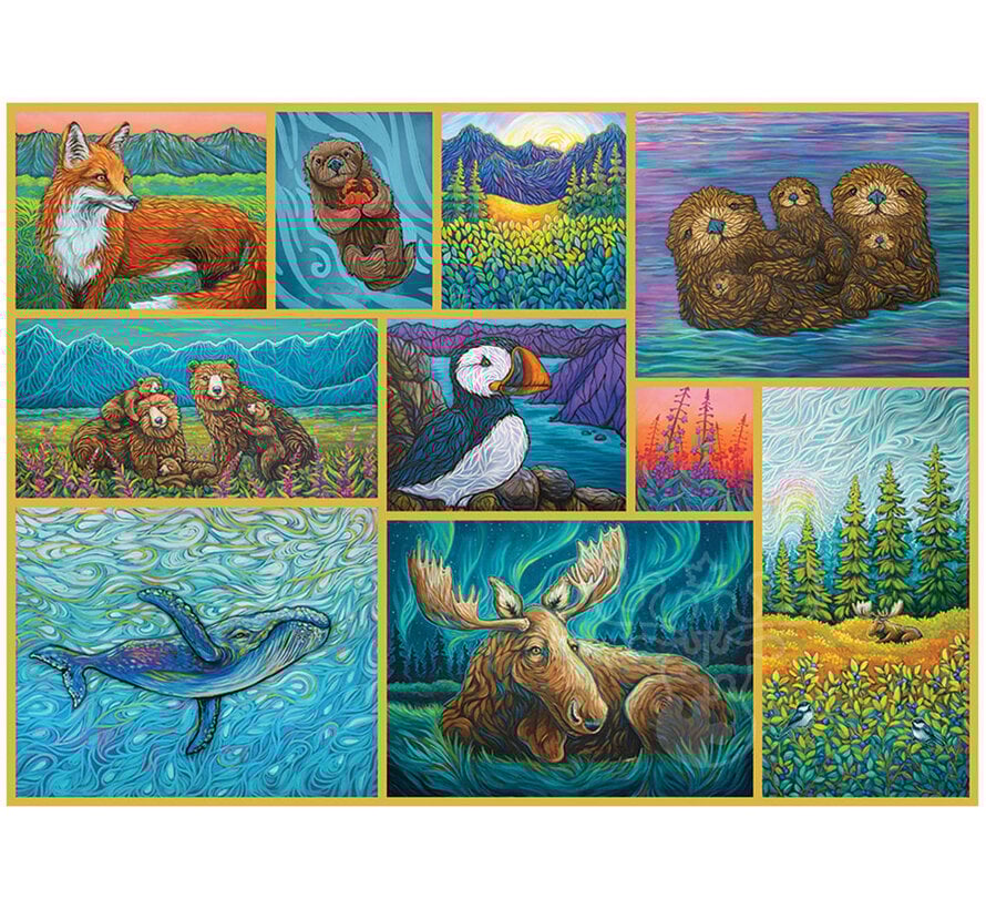 COBBLE HIL 500 PC ALASKAN ANIMALS