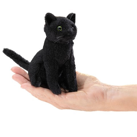 FOLKMANIS: FINGER PUPPET- BLACK CAT