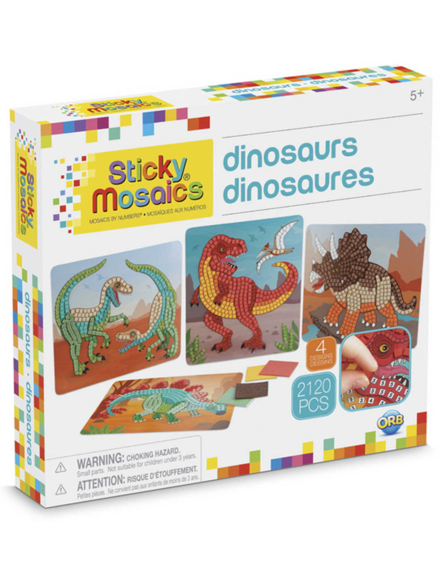 ORB STICKY MOSAIC DINOSAUR