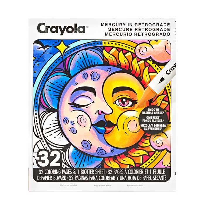 CRAYOLA ADULT COLORING- MERCURY IN RETROGRADE