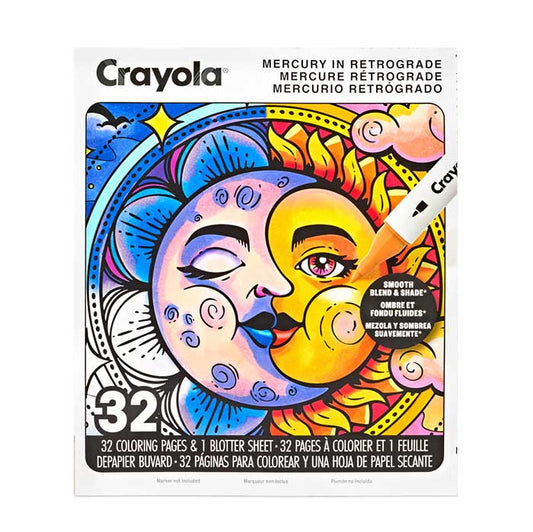 CRAYOLA ADULT COLORING- MERCURY IN RETROGRADE
