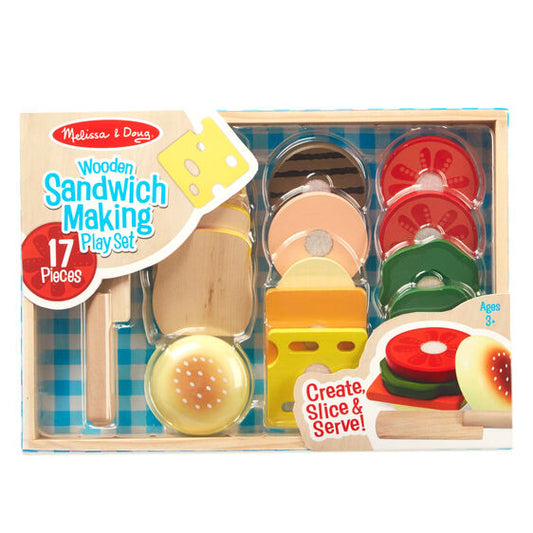 M&D WOODEN FOOD SANDWICH MAKING