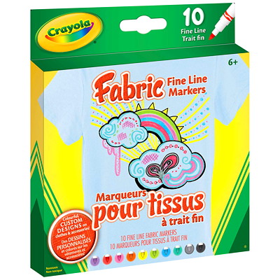 CRAYOLA FABRIC MARKERS 10 PC