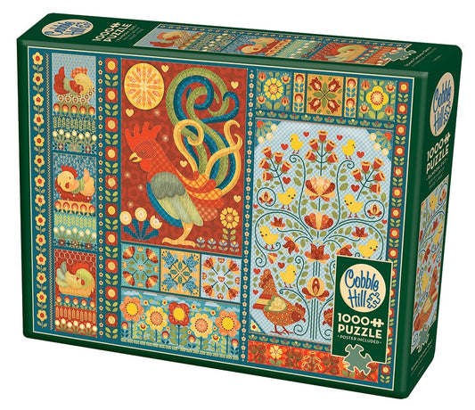 COBBLE HILL 1000 PC SCANDI CHICKEN QUILT