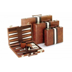 BACKGAMMON BROWN VINYL CASE